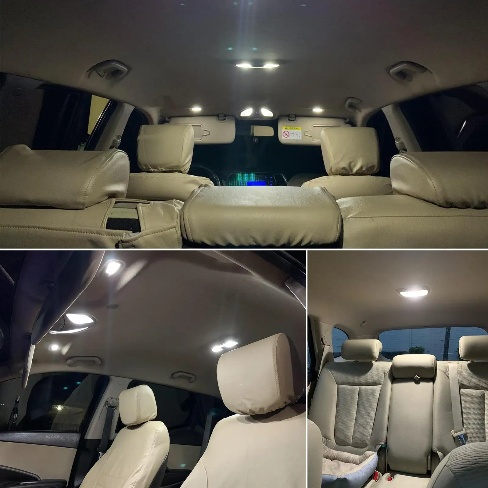 For Hyundai Santa Fe 1 2 3 4 Classic SM CM DM TM Interior Dome lamp ceiling cabin License Plate Bulb set Map light White LED Kit |