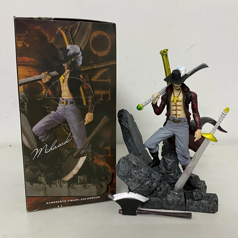 Купить Фигурка героя из аниме «Ван-ПИС», экшн-фигурка DX Dracule Mihawk Shanks, Игрушечная модель на 10-ю годовщину, подарок для мальчика