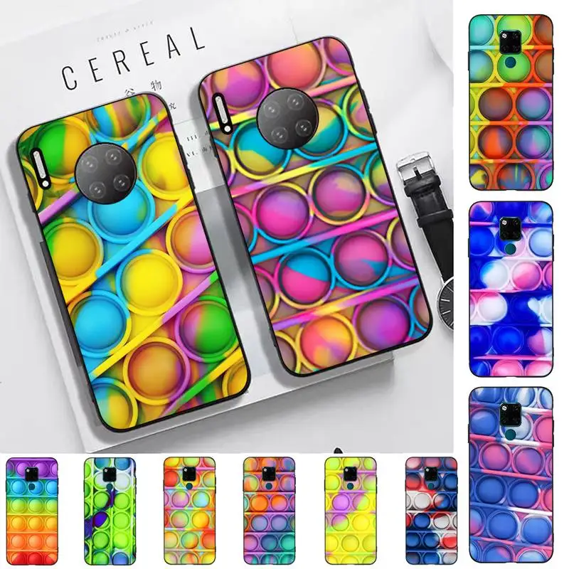 

FHNBLJ Bubble Fidget Reliver Stress Phone Case for Huawei Mate 20 10 9 40 30 lite pro X Nova 2 3i 7se