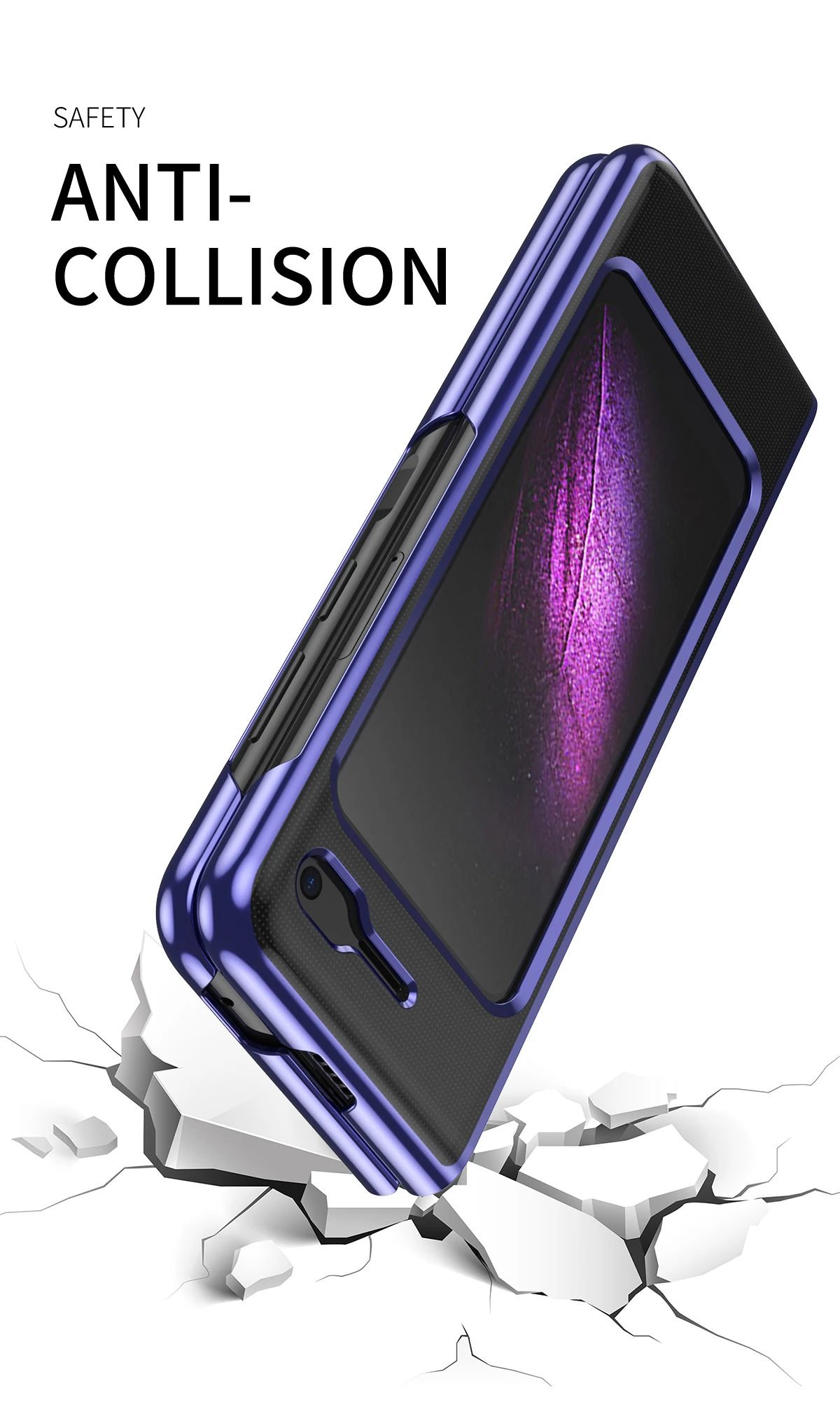 

For Samsung Galaxy Z Fold 1 Case Luxury Transparent Electroplated PC Full Protective Case For Galaxy Z Fold W20 Shockproof Cover