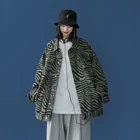 Жакет женский осенний оверсайз, с принтом зебры, на пуговицах, в стиле Харадзюку