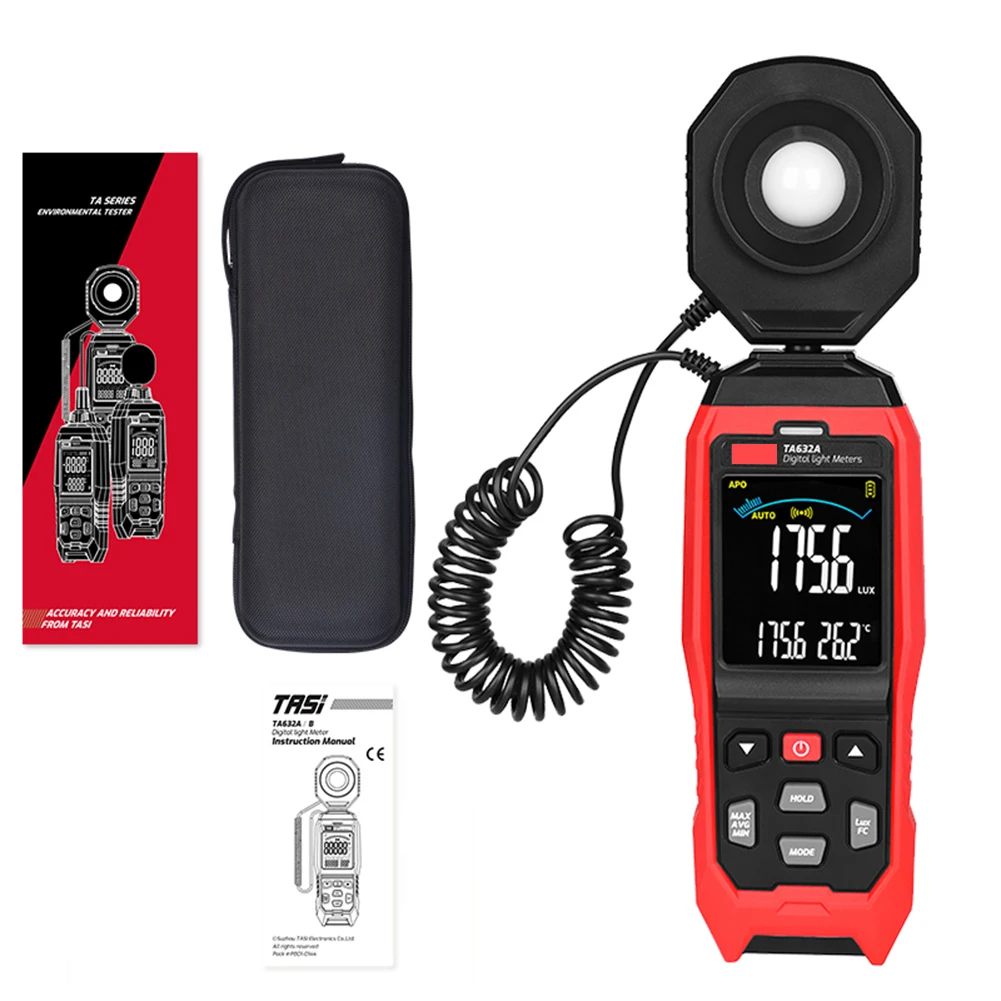 

TA632A Digital Light Meter Photography Digital type Lux meter Integrated Split Illuminometer Lux/Fc Photometer Enviromental Test