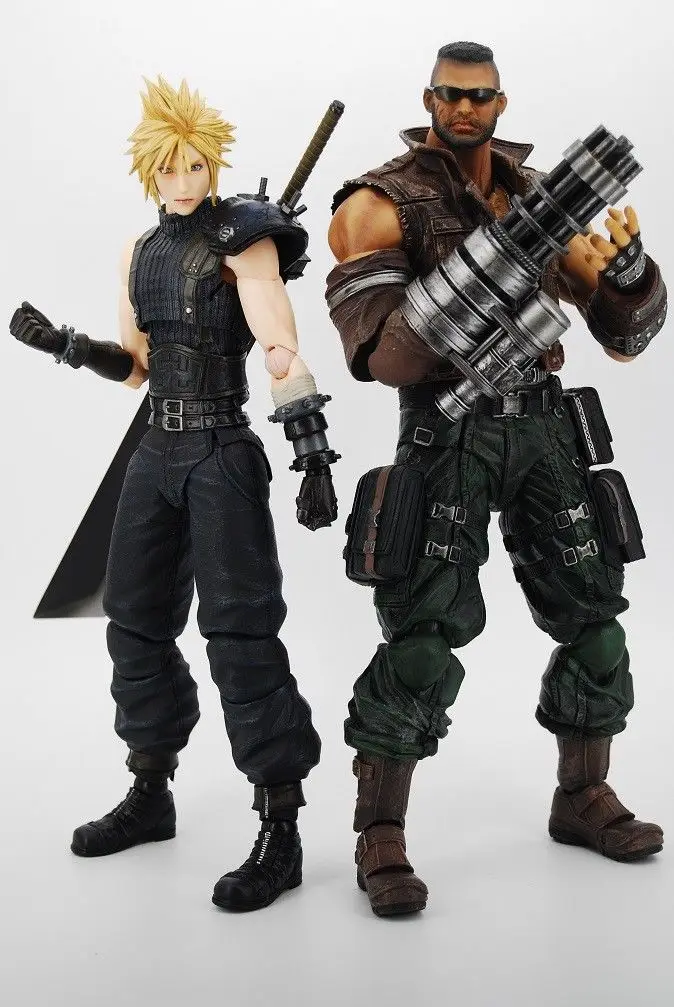 Final Fantasy Play Arts VII Barret Wallace Cloud экшн фигурка без коробки дешевая стоимость