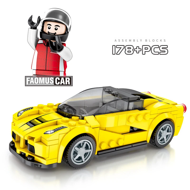 2021 новая модель 185 шт. гоночная строительство кирпич высокотехнологичные