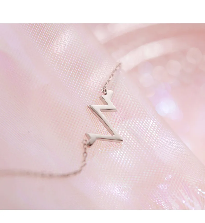 

High quality Kroean INS style 925 Sterling silver simple flash design pendant clavicle chain for women Jewelry