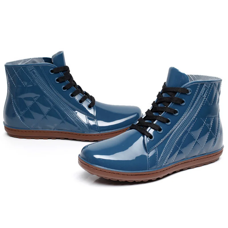 Aleafalling мужские резиновые сапоги водонепроницаемые повседневные удобные M005|shoes