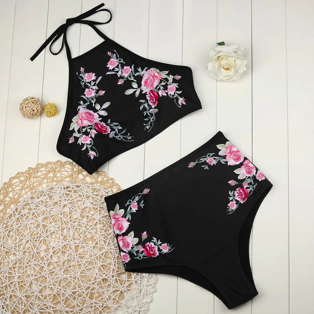 Women Push-Up Padded Bra Beach Bikini Set 2020 Swimsuit Sexy Printing Swimwear Tankini Swimsuits Trajes De Baño Mujer | Спорт и
