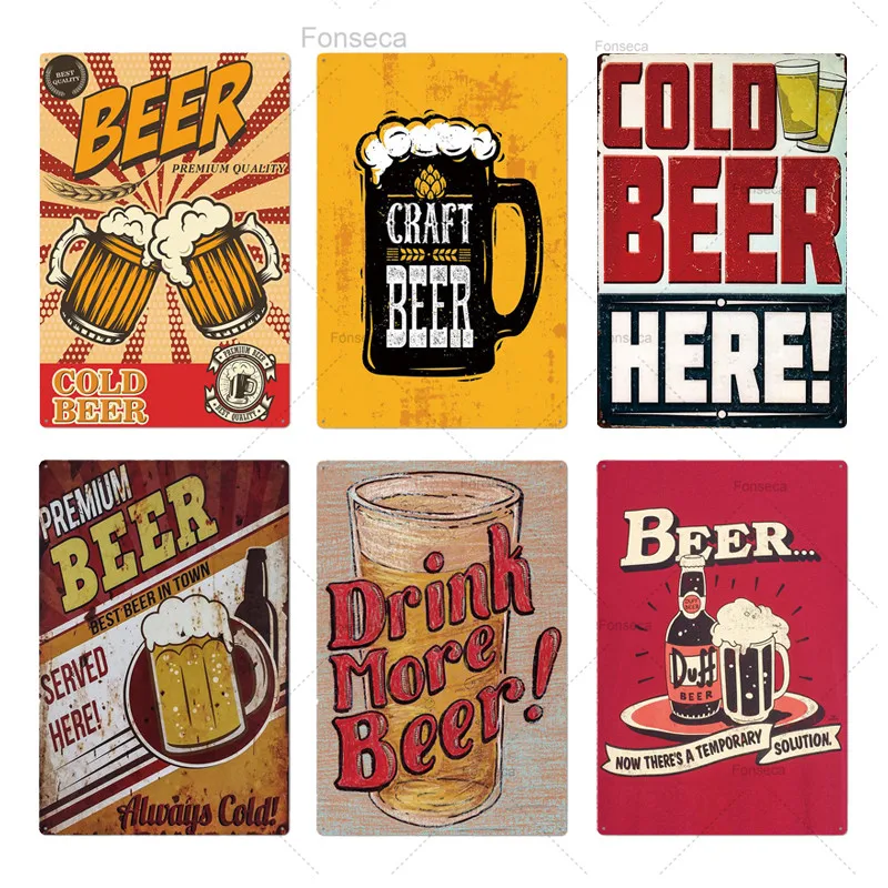 Пивной металлический жестяной знак забавный плакат винтажный Настенный декор