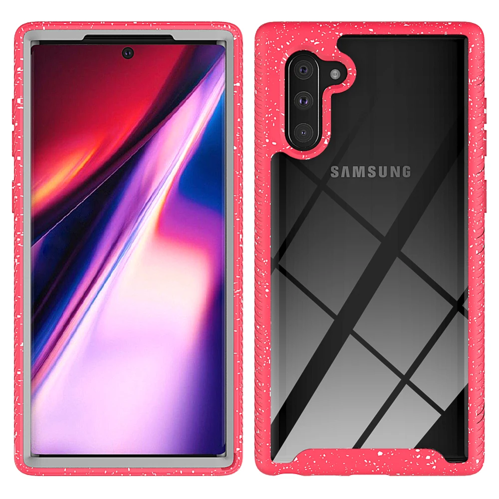 Для samsung Note 10 Note 10 Plus двухслойный чехол TPU бампер+ PC гибридная Защитная Броня чехол Note10 Note 10+ чехол противоударный