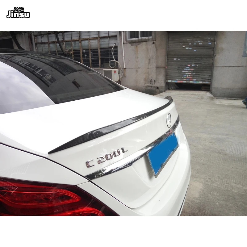 Стильный спойлер C63 для заднего багажника из углеродного волокна губа benz c класса