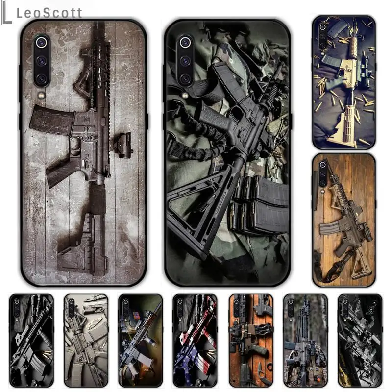 

Rifles AR 15 Guns fire man Phone Case For Samsung Galaxy M10 20 30 A 40 50 70 71 6S A2 A6 A9 2018 J7 CORE PLUS STAR S10 5G C8