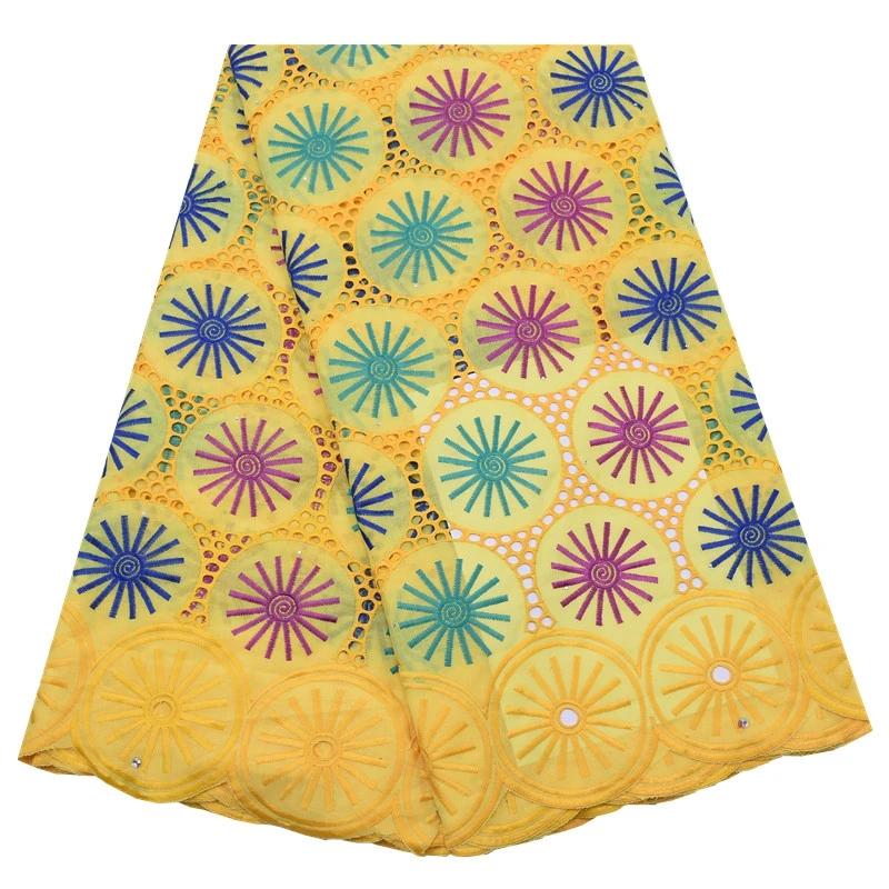 Kalume африканский тюль швейцарская хлопковая кружевная ткань красочная