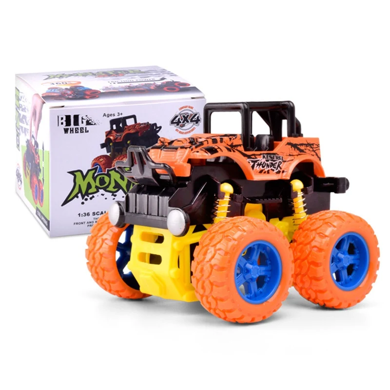 

Suspension Push Car Color Inertial Four-Wheel Drive Buggy Children Boy Model Car Fall Resistant Toy Car Birthday Gifts