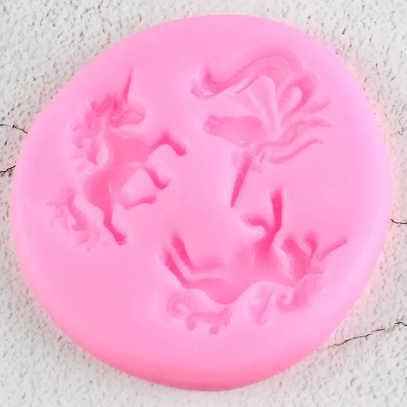 Силиконовая 3D форма в виде единорога детские инструменты для украшения тортов на