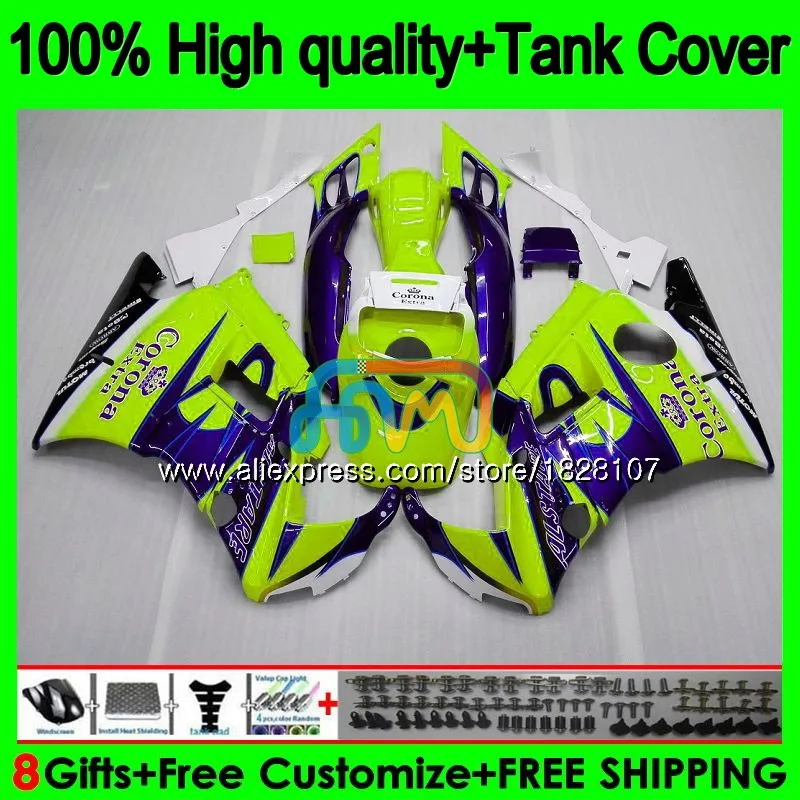 

600CC Fairing For HONDA CBR 600 Blue HOT FS 600F2 600FS 1BS.185 CBR600 F2 CBR600F2 1991 1992 1993 1994 91 92 93 94 Body+Tank