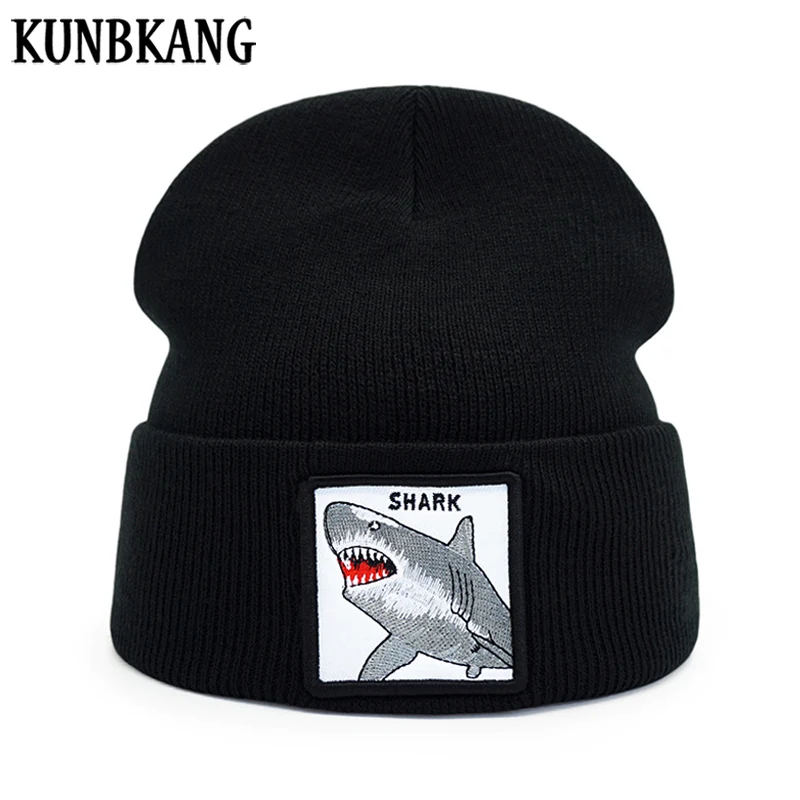 KUNBKANG новинка 2019 года зимняя женская шапочка с животными теплая вязаная шапка