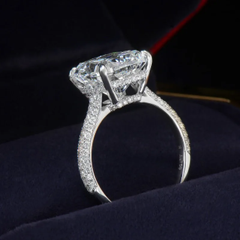 Роскошные женские кольца с кристаллами Moissanite из циркона для женщин имитация