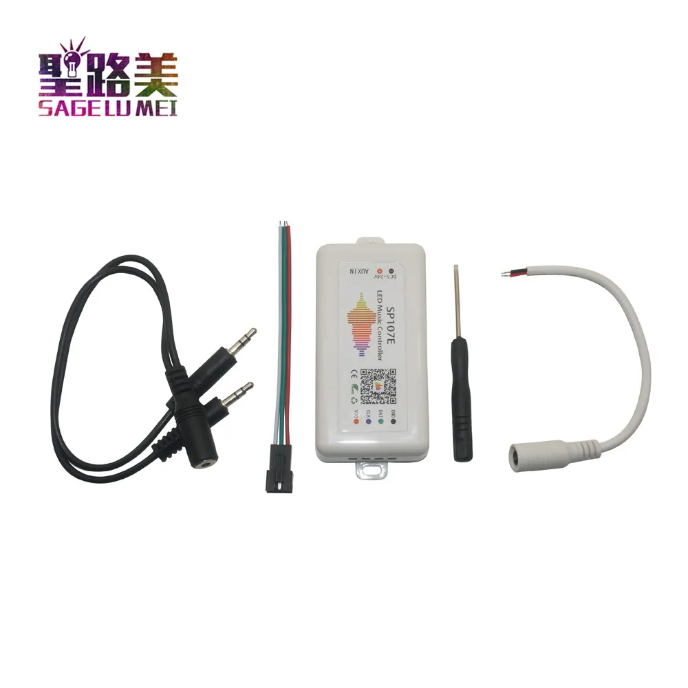 Полноцветный светодиодный контроллер SP107E DC5V 24V Bluetooth RGB управление приложением на