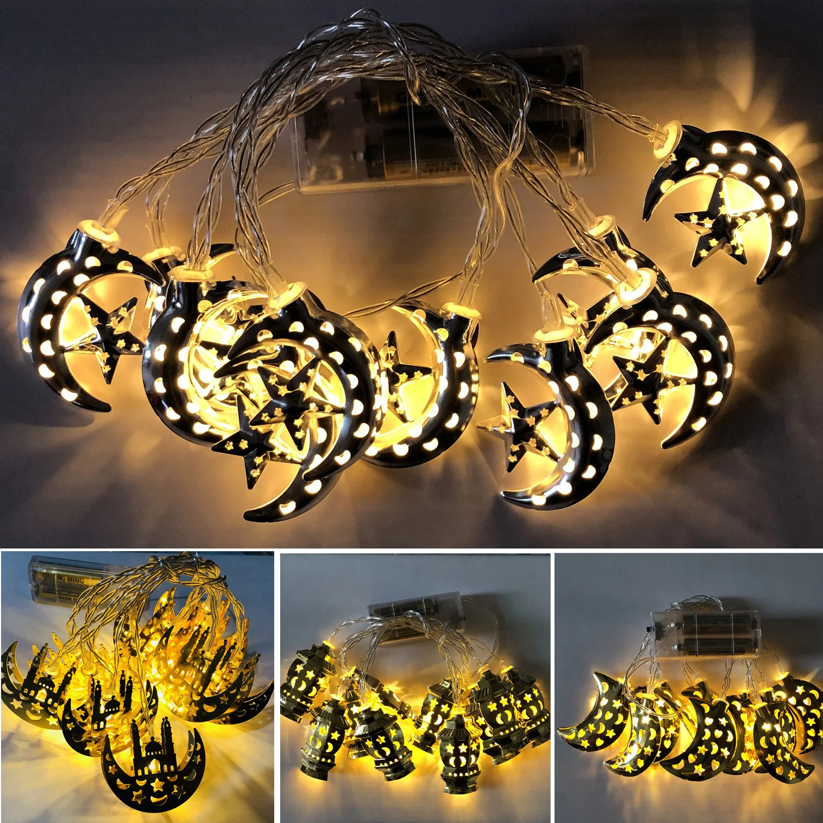 

LED Eid Mubarak Decor LED String Light Pretty Ramadan Decoration For Home Indoor Party Decoration FBS889