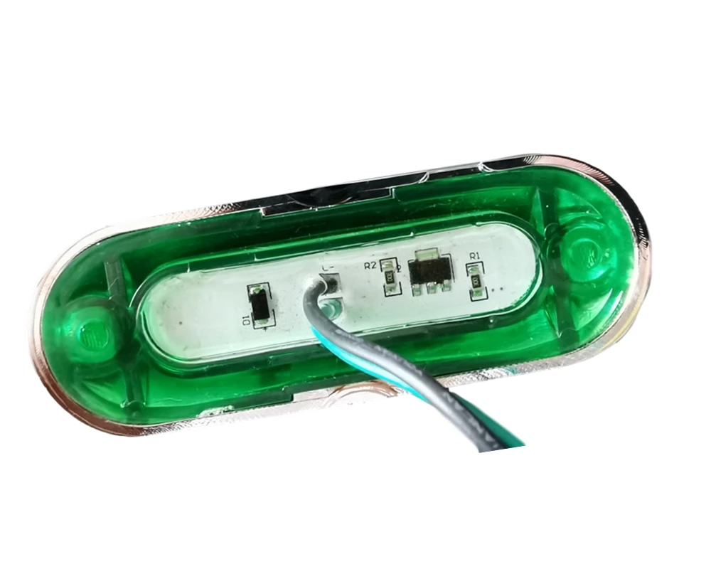 10 шт. 10В-30В Зеленый 4LED хром 24V боковые габаритные светильник задний фонарь Авто