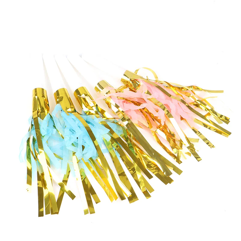 Блестящий металлический шумоподавитель с бахромой музыкальный свисток