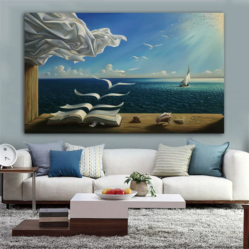 RELIABLI ART Salvador Dali Sea Waves Картина на холсте настенная художественная картина для гостиной Современное украшение домашний декор