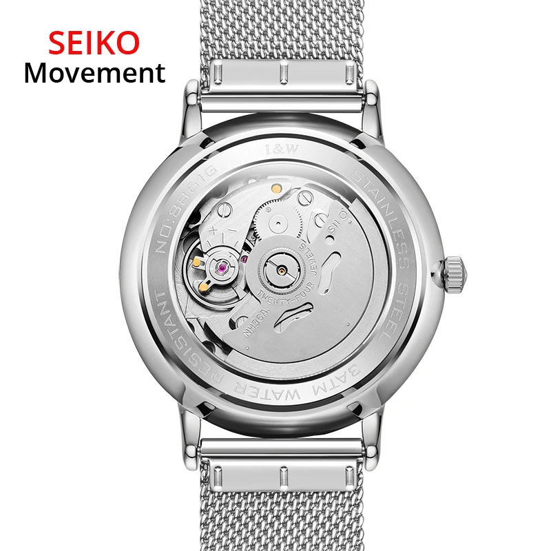 I&ampW Высококачественные механические наручные часы SEIKO с механизмом