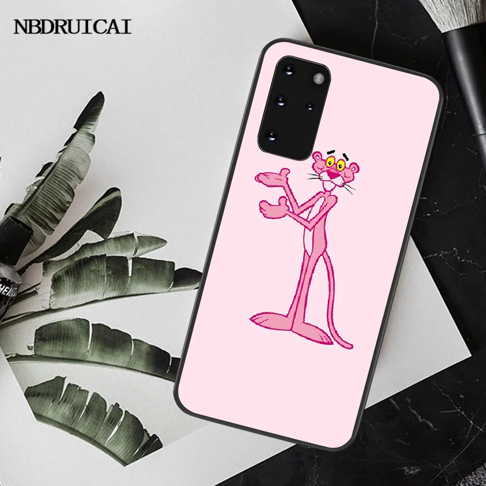 NBDRUICAI Pink Panther lovely TPU black Phone Case Cover Hull for Samsung S20 plus Ultra S6 S7 edge S8 S9 S10 5G | Мобильные