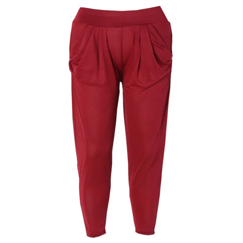 Шаровары в простом индийском стиле для женщин повседневные облегающие