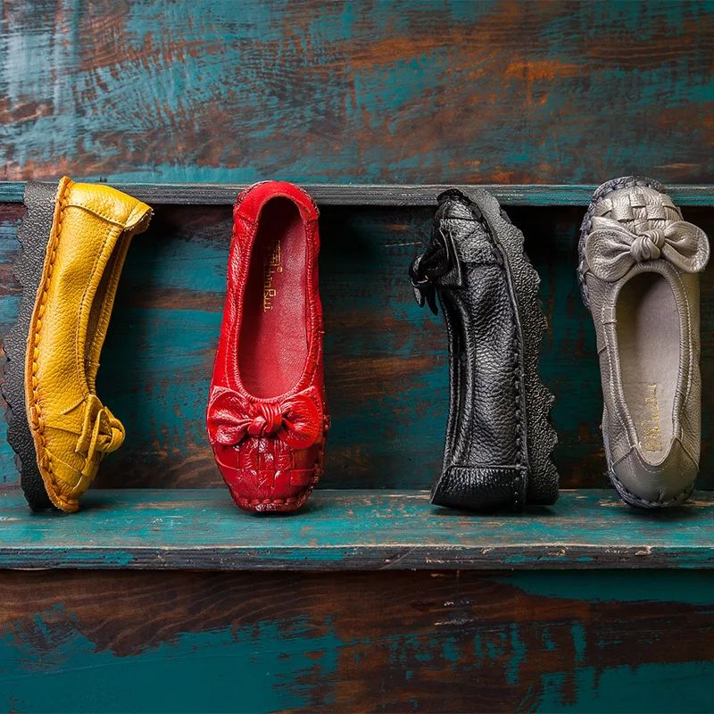 CEVABULE/Женская обувь ручной работы из натуральной кожи Тонкие кожаные туфли на