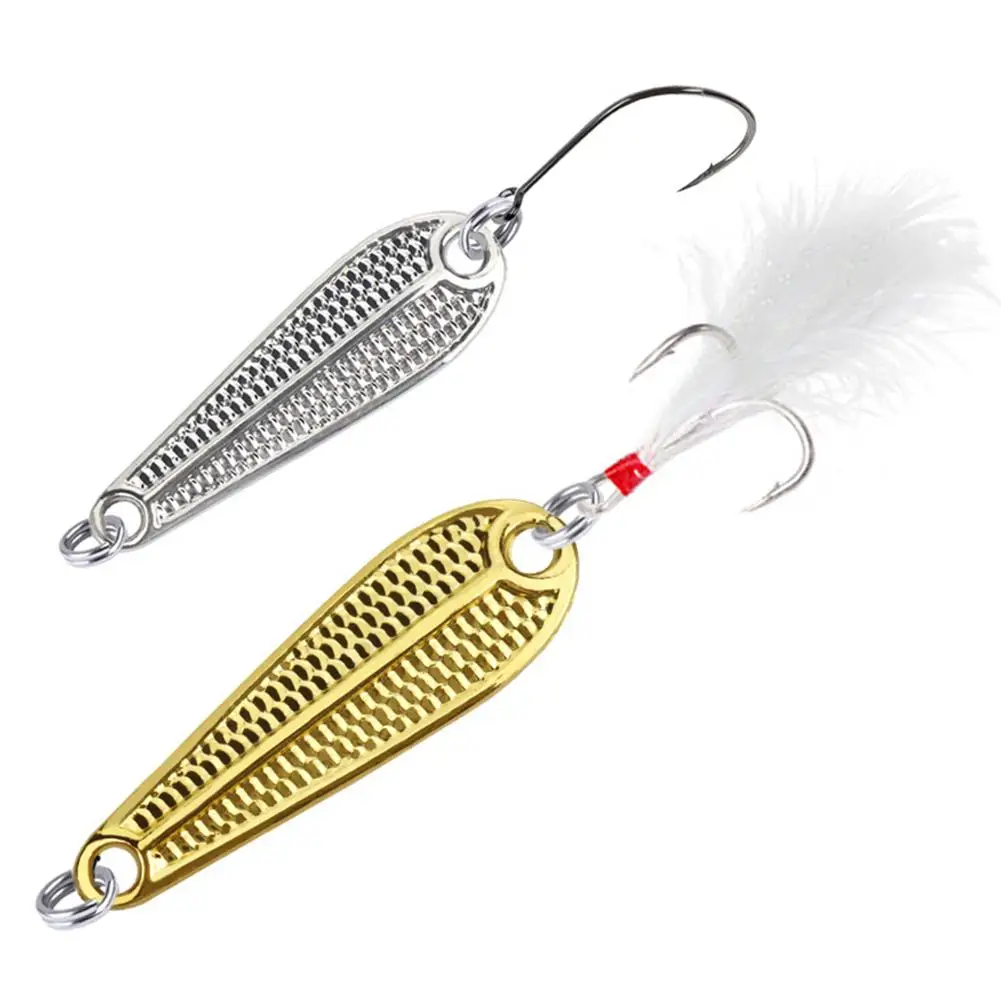 Fishing  Fan  Sequins  Lure 1.5/3.5/5g/7g Artificial Bait Metal Hard Bait Single Barbed Hook Fishing accessories