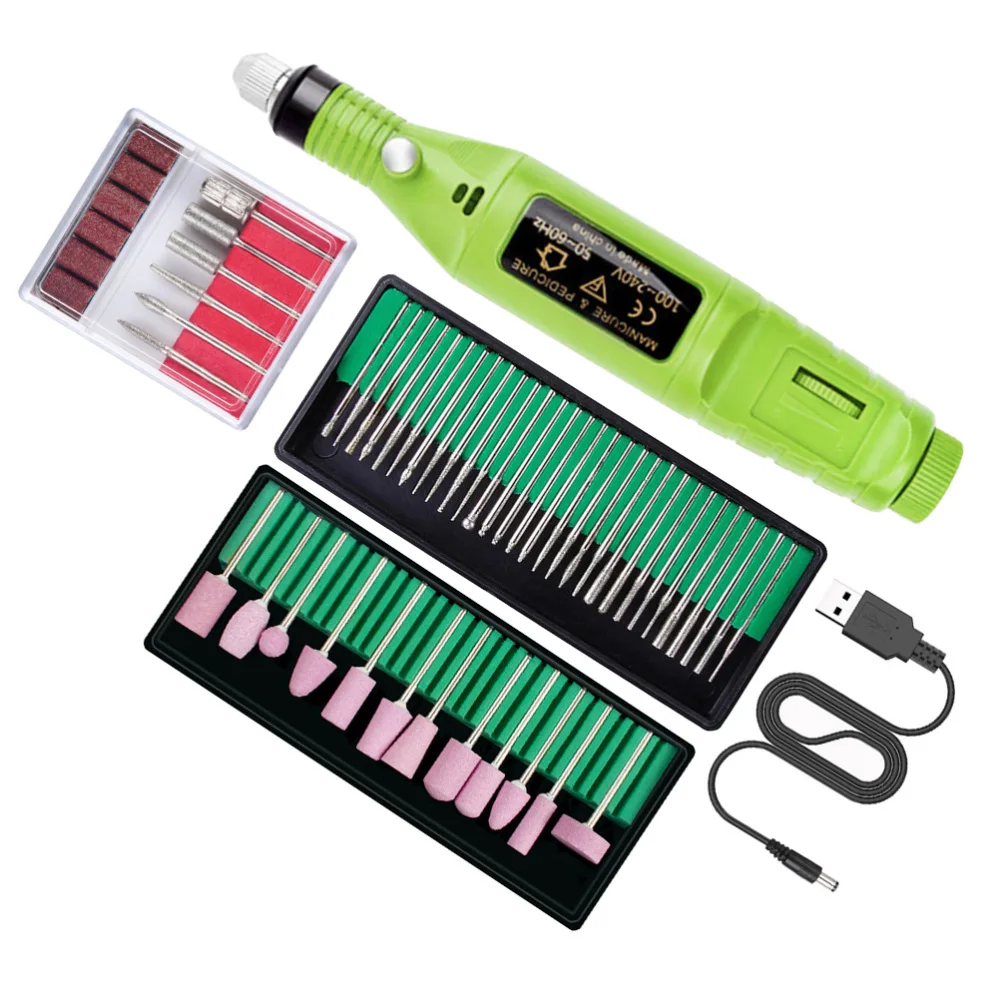 

1 Set Electric Nail Grinder Kit Portable Manicure Pedicure Set Household Nail Sander Set Creative Nail Polisher Kit for Us