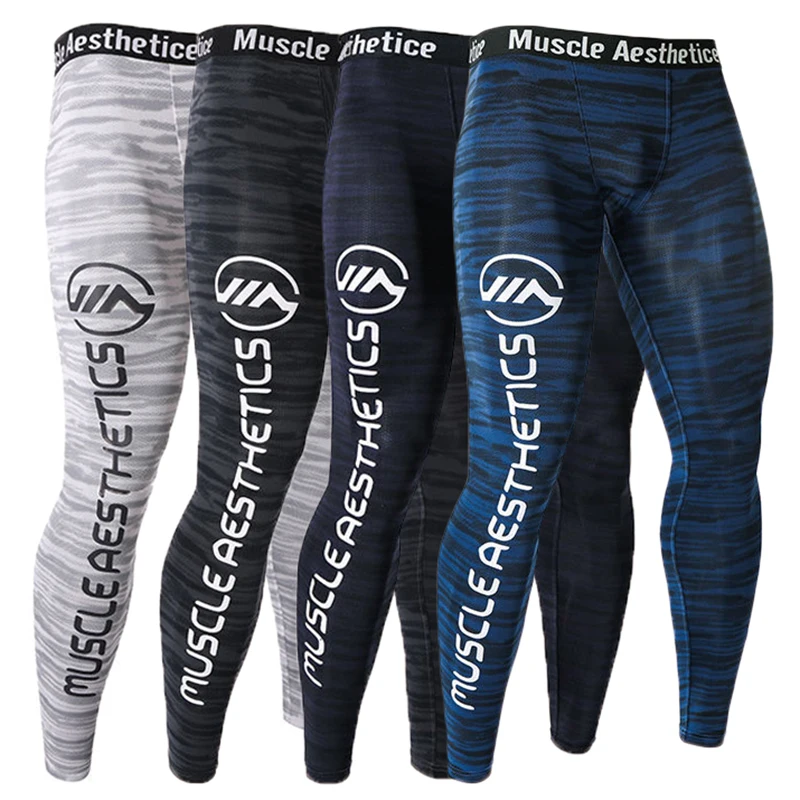 Мужские облегающие леггинсы NIGRITY спортивные штаны для бега тренажерного зала