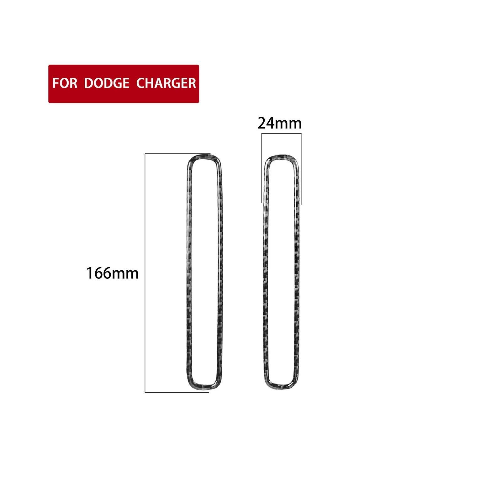 

New Carbon Fiber Car Sticker Left Drive Carbon Fiber Air Outlet Decor Stickers Durable Adhesive Car Decoration for Dodge Charger