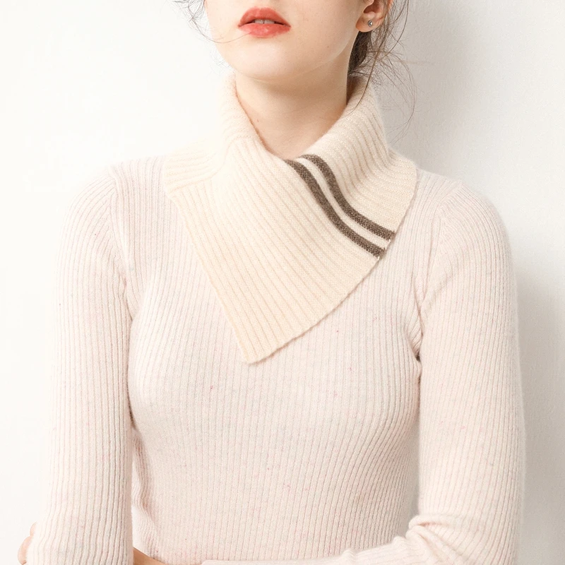 Новинка Осень зима треугольный кашемировый воротник модный теплый 100% чистый