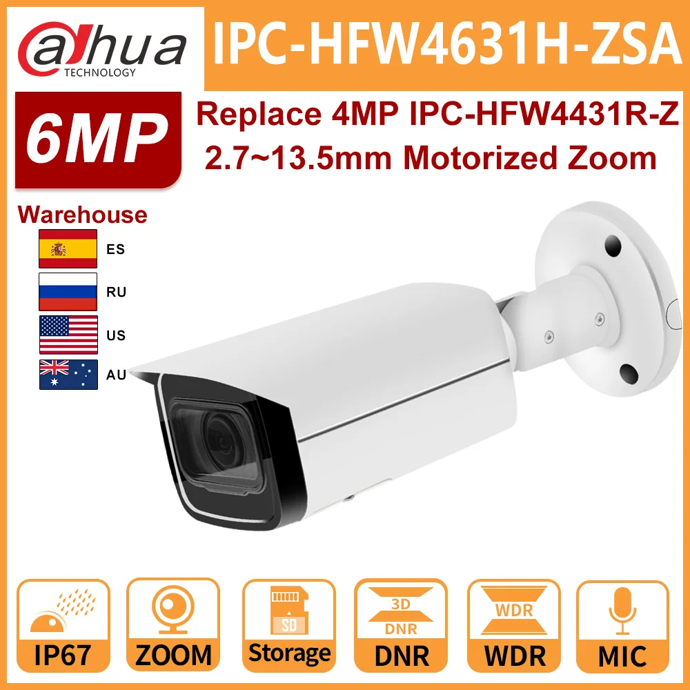 Dahua 4 МП Ночная камера DH IPC HFW4431R Z 2 7 12 мм Моторизованный объектив VF 80 м ночное
