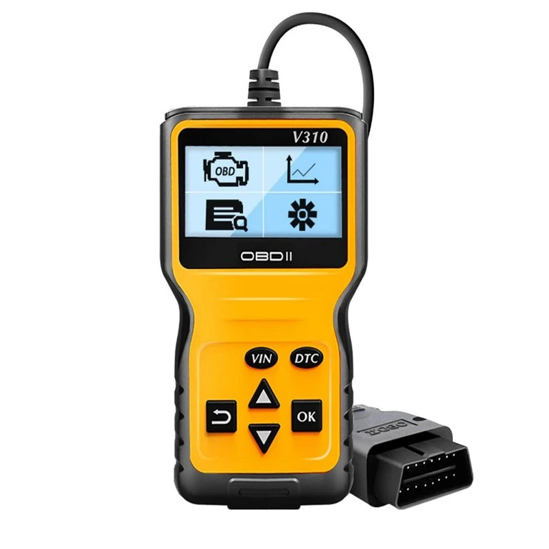Автомобильный диагностический сканер OBDII EOBD 16 контактный ЖК дисплей VIN DTC OBD2