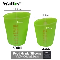 walfos silicone 250500ml baking cup cream batter measuring cup milk chocolate liquid measuring cup container kitchen gadgets