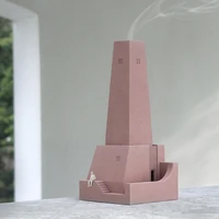 concrete incense holder silicone mold handmade chimney shape aromatherapy candlestick mould nordic desktop decoration tool