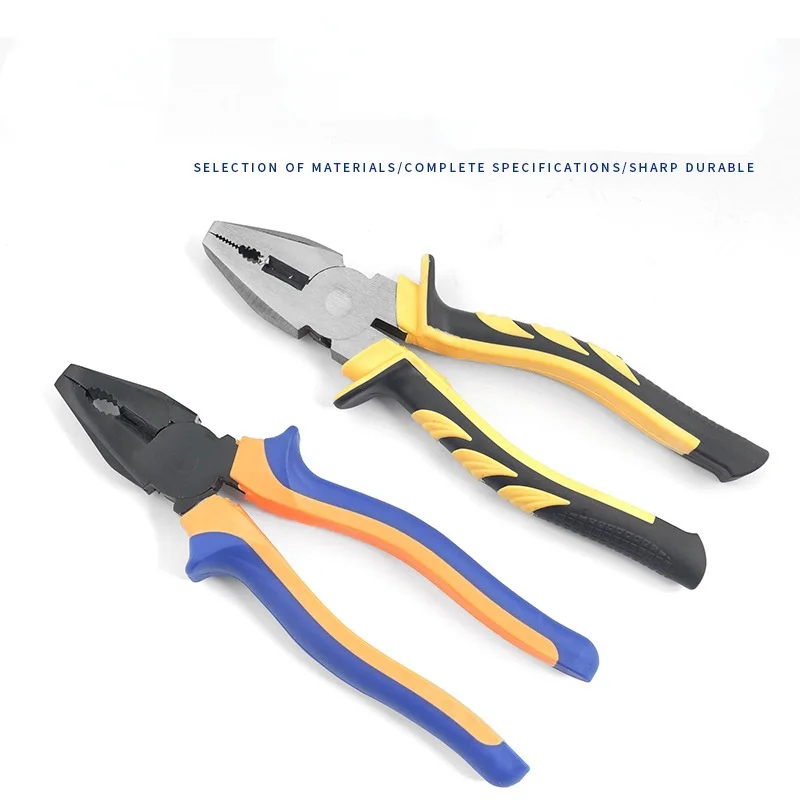 

1pcs electrician Flat nose pliers 6 "8" steel wire pliers vice diagonal nose pliers multifunctional industrial pliers tools