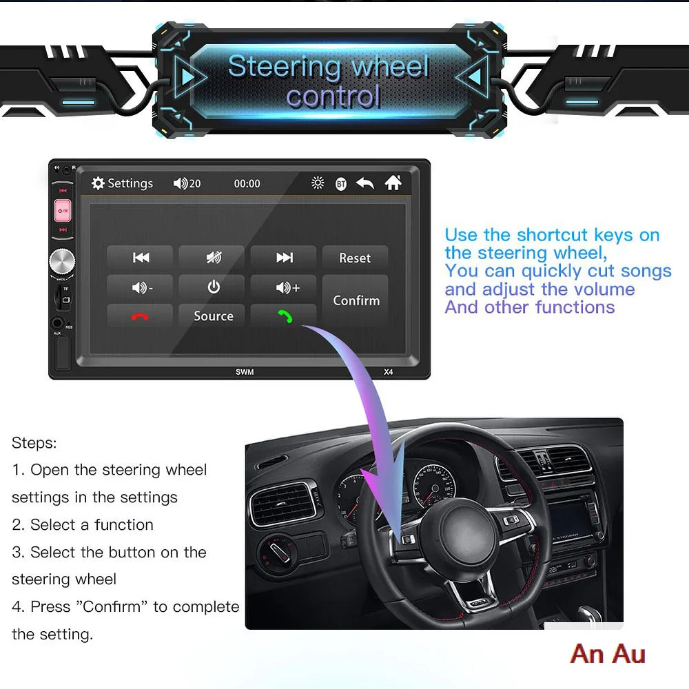 7 inch HD car MP5 player X4 Car With 4LED rear camera electronics video | Автомобили и мотоциклы