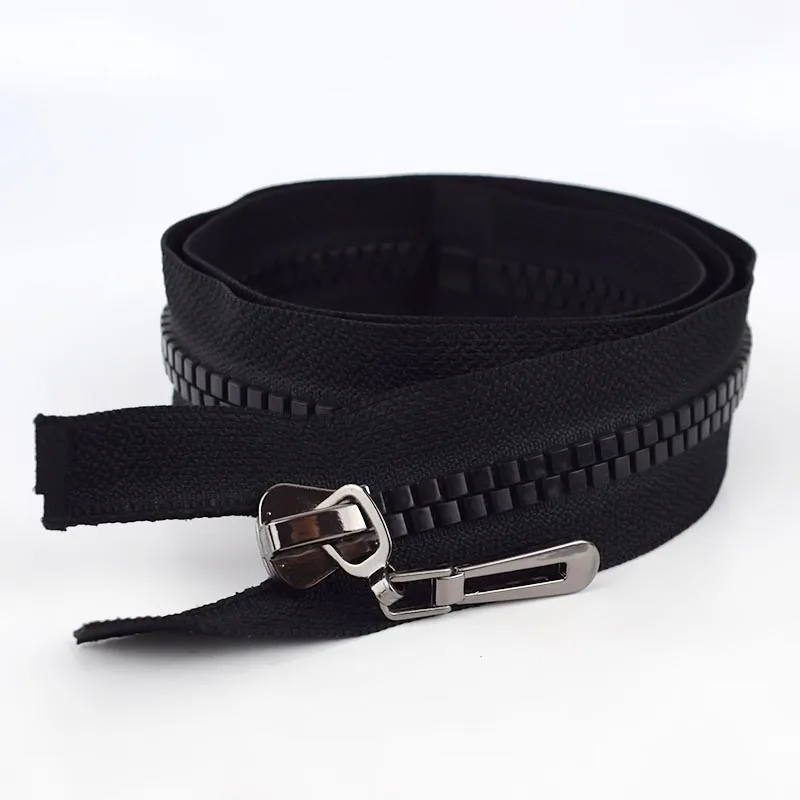 black 1/2 шт 8# открытая полимерная молния для шитья экологически чистые Куртки Пальто Пуховые молнии молния для шитья DIY аксессуары для одежды - Цвет: black
