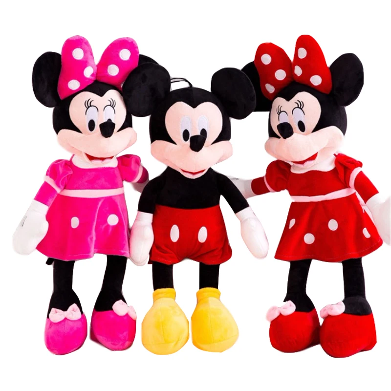 Лидер продаж 40 см милые плюшевые игрушки с Микки и Минни Маус мягкие куклы