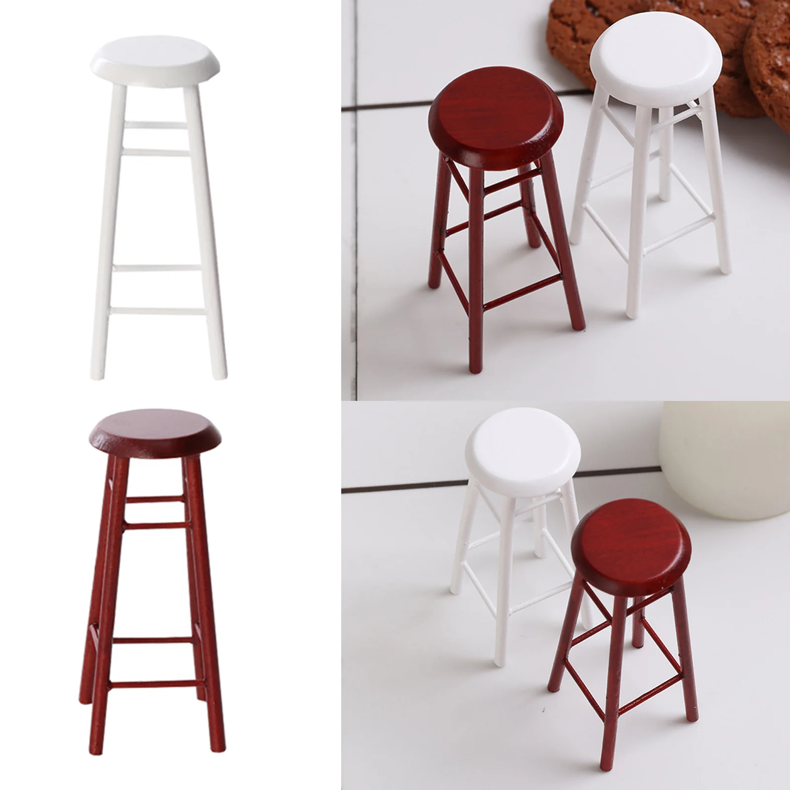 

1/12, высокий стул для кукольного домика, аксессуары, миниатюрное украшение для Кабинета