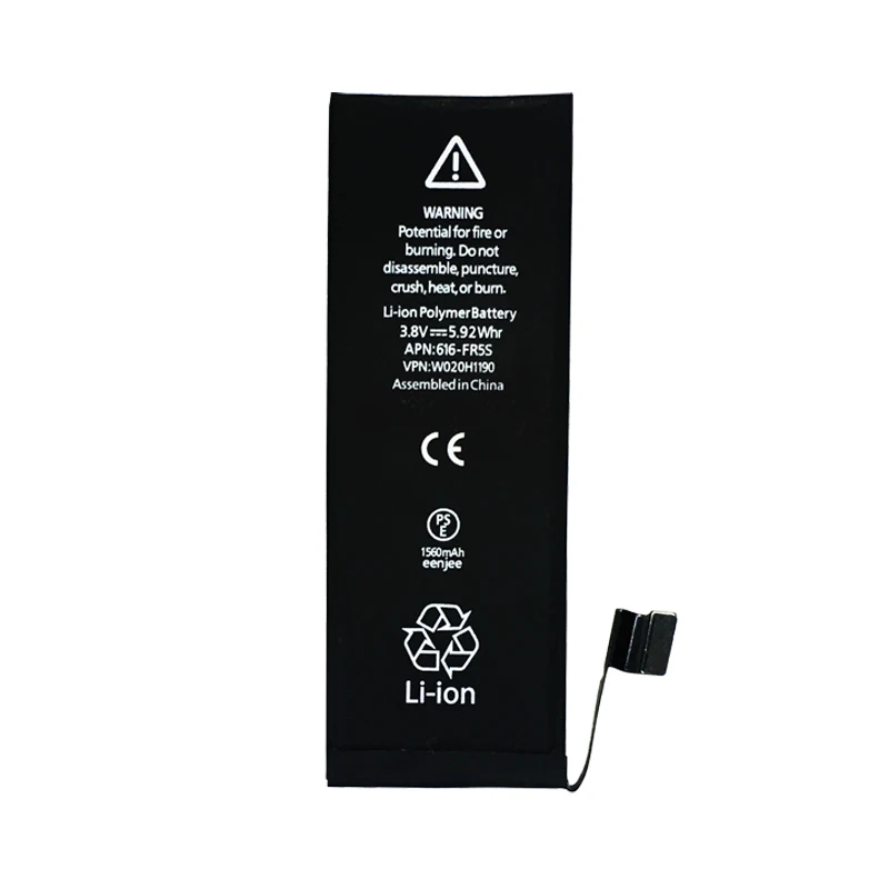 EENJEE оригинальный IC Аккумулятор для сотового телефона 10 шт. Iphone 5S 5C перезаряжаемый