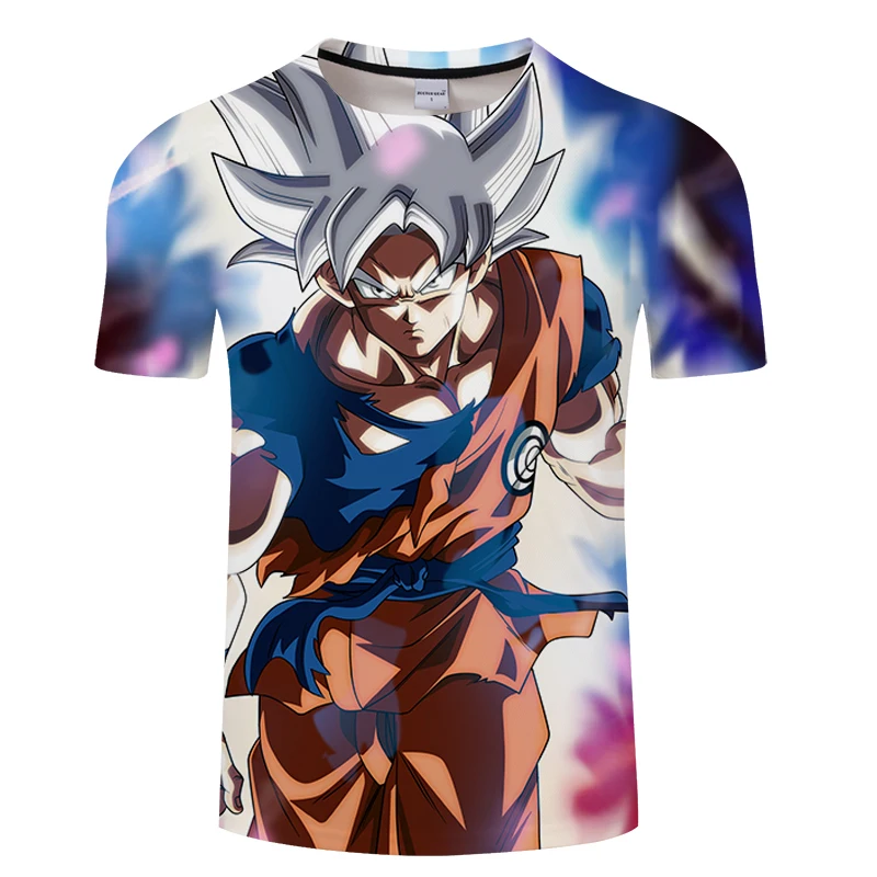 Dragon Ball Z футболки мужские летние 3D принт Супер Saiyan Сон Гоку черная Вегета Битва