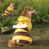 pet raincoat for medium large dog raincoat waterproof bee design labrador golden retriever husky alaskan shiba inu dog raincoat