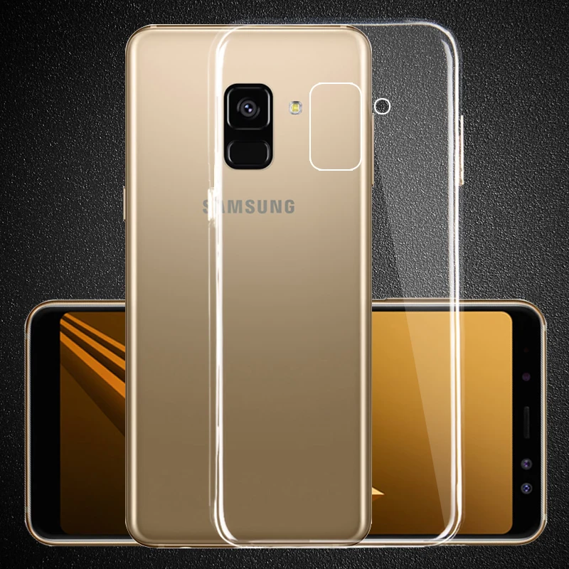 Чехол-накладка Ricestate для Samsung Galaxy A6 2018 Plus A8 A7 A9 силикон прозрачный мягкий |