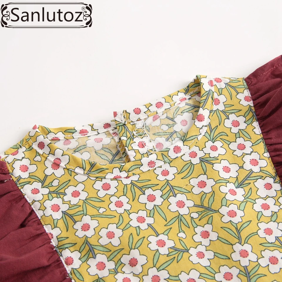 Sanlutoz/Одежда для маленьких девочек милое платье Комбинезон малышей с длинными