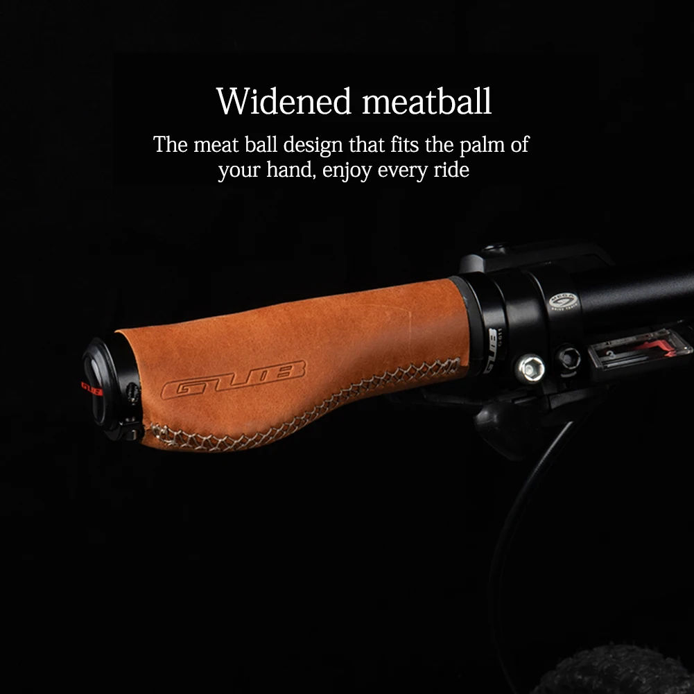 

1 pair Promend Fiber leather City Mountain Bike Scooter MTB Bicycle Handlebar Cover Handle Grips Bar End Non-slip Aluminum Lock